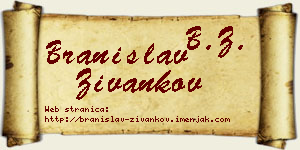 Branislav Živankov vizit kartica
